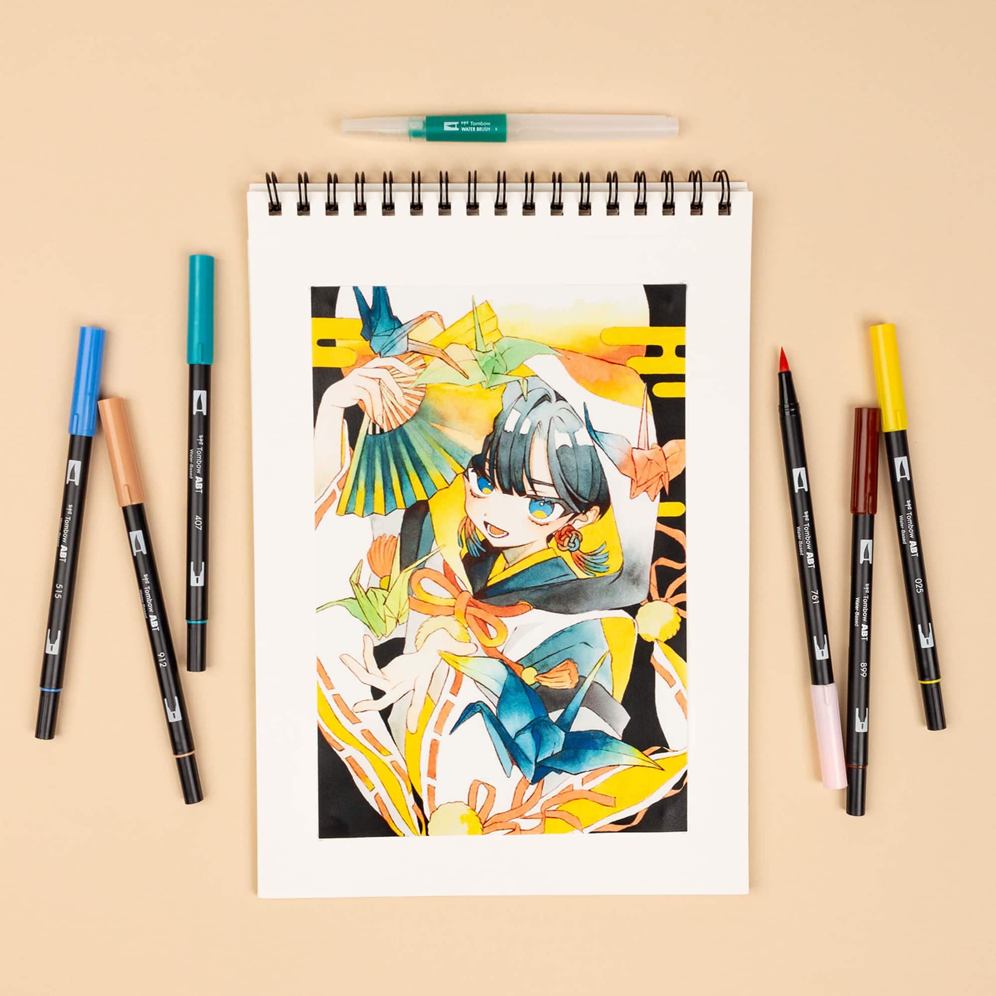 Tombow Bird Manga Illustration Dual Brush Pen Art Set